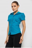 Сорочка жіноча однотонна, колір бірюзовий, 230R070 - фото № 2