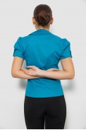 Сорочка жіноча однотонна, колір бірюзовий, 230R070 - фото № 3