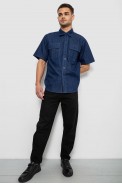 Рубашка мужская джинсовая, цвет синий, 129RT-16 - фото № 1