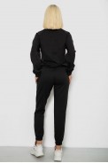 Спортивный костюм женский однотонный, цвет черный, 244R1069AG - фото № 3