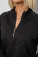 Спортивный костюм женский однотонный, цвет черный, 244R1069AG - фото № 4