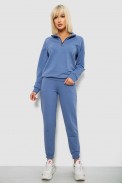 Спортивный костюм женский однотонный, цвет джинс, 244R1069AG - фото № 0