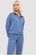 Спортивный костюм женский однотонный, цвет джинс, 244R1069AG - фото № 1
