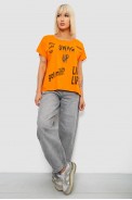 Футболка женская с принтом, цвет оранжевый, 244R2013-12 - фото № 1