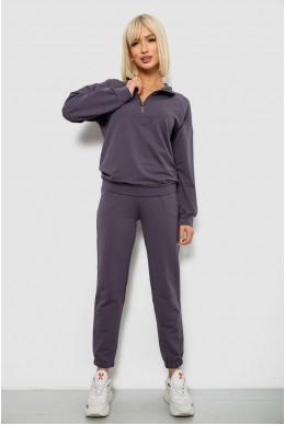 Спортивный костюм женский однотонный, цвет серый, 244R1069AG