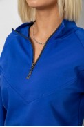 Спортивный костюм женский однотонный, цвет синий, 244R1069AG оптом - фото № 4