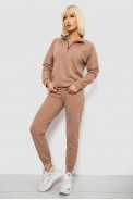 Спортивный костюм женский однотонный, цвет мокко, 244R1069AG - фото № 2