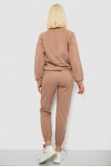 Спортивный костюм женский однотонный, цвет мокко, 244R1069AG - фото № 3
