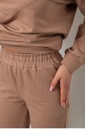 Спортивный костюм женский однотонный, цвет мокко, 244R1069AG - фото № 5