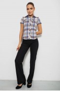 Сорочка жіноча в клітку, колір молочно-синій, 230R061-11 - фото № 1