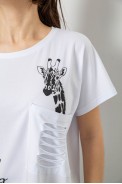 Футболка женская с принтом, цвет белый, 244R3011 - фото № 4