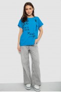 Футболка женская с принтом, цвет голубой, 244R3011 - фото № 1
