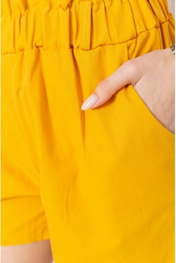 Купити Шорти жіночі класичні, колір гірчичний, 214R828 - Фото №5