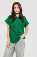 Футболка жіноча з принтом, колір зелений, 244R3011 оптом - фото № 0
