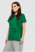 Футболка жіноча з принтом, колір зелений, 244R3011 оптом - фото № 2
