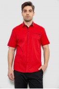 Мужская рубашка с принтом, цвет красный, 186R7027 - фото № 0