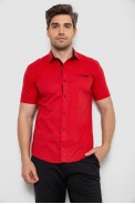 Сорочка чоловіча з принтом  -уцінка, колір червоний, 214R7140-U - фото № 0