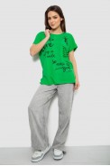 Футболка жіноча з принтом, колір салатовий, 244R3011 оптом - фото № 1