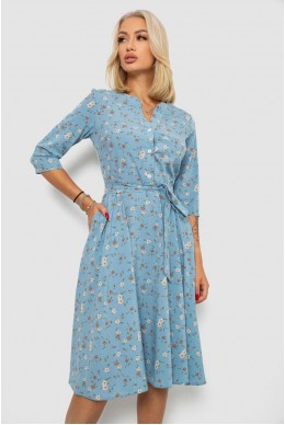 Платье софт с принтом, цвет джинс, 230R1011-5