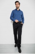 Рубашка мужская однотонная, цвет джинс, 186R2100 - фото № 1