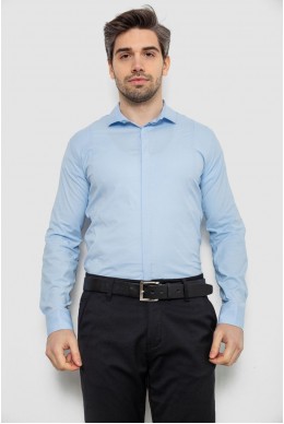 Рубашка мужская однотонная, цвет голубой, 186R2100