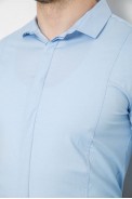 Рубашка мужская однотонная, цвет голубой, 186R2100 - фото № 4