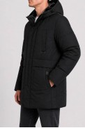 Куртка мужская зимняя однотонная, цвет черный, 244RL-8562 - фото № 1