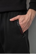 Спортивные штаны мужские на флисе, цвет черный, 244R41748 - фото № 4