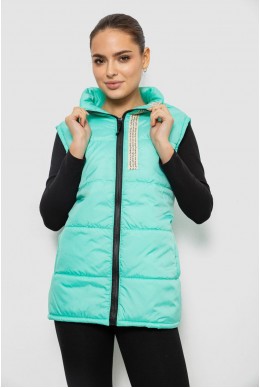 Жилет женский демисезонный, цвет мятный, 257R95