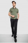 Рубашка мужская с принтом, цвет оливковый, 186R7338 оптом - фото № 1