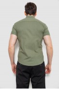 Рубашка мужская с принтом, цвет оливковый, 186R7338 оптом - фото № 3