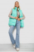 Жилет женский демисезонный, цвет бирюзовый, 257R95 - фото № 7
