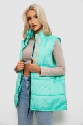 Жилет женский демисезонный, цвет бирюзовый, 257R95 - фото № 8