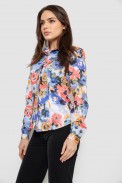 Рубашка c цветочным принтом, цвет голубой, 230R225 - фото № 2