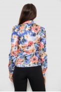 Рубашка c цветочным принтом, цвет голубой, 230R225 - фото № 3