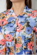 Рубашка c цветочным принтом, цвет голубой, 230R225 - фото № 4
