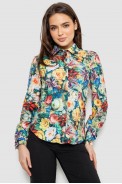 Сорочка з квітковим принтом, колір зелений, 230R225 - фото № 0