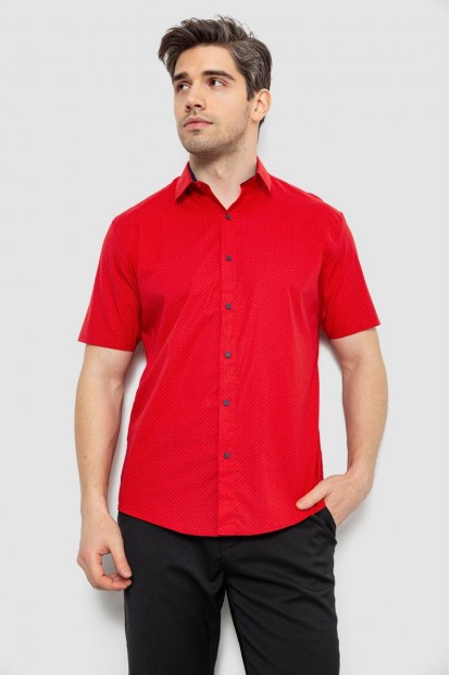 Рубашка мужская с принтом, цвет красный, 186R7338