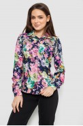 Рубашка c цветочным принтом, цвет синий, 230R225 - фото № 0