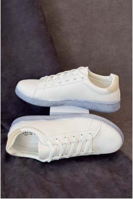 Кеды мужские, цвет бело-бежевый, 248RR225