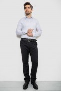 Рубашка мужская однотонная с принтом, цвет белый, 186R2081 - фото № 1