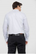 Рубашка мужская однотонная с принтом, цвет белый, 186R2081 - фото № 3