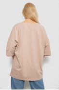 Футболка женская с принтом, цвет бежевый, 244R3015 - фото № 3