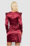 Платье женское однотонное нарядное, цвет бордовый, 244R379 - фото № 3