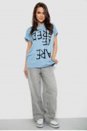 Футболка женская с принтом, цвет голубой, 244R3003 - фото № 1