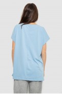 Футболка женская с принтом, цвет голубой, 244R3003 - фото № 3