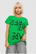 Футболка жіноча з принтом, колір зелений, 244R3003 - фото № 0
