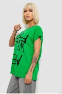 Футболка жіноча з принтом, колір зелений, 244R3003 - фото № 2
