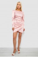 Платье женское однотонное нарядное, цвет розовый, 244R379 - фото № 1