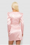 Платье женское однотонное нарядное, цвет розовый, 244R379 - фото № 3